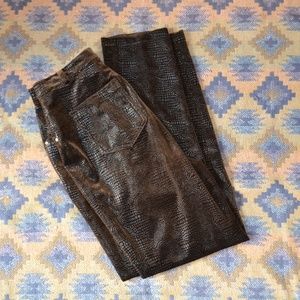(3 for 20) vintage faux snake skin high rise pants